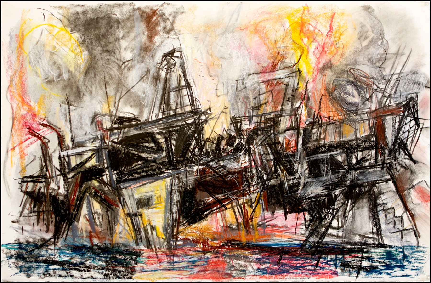1597-Gulf Oil Spill with Melancholia -26x40